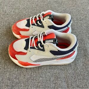 Puma RS-Z College AC Toddler Shoes Size 9 White, Navy Blue, Orange